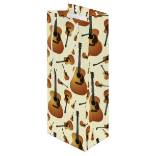 Acoustic Guitar Musician Music Teacher Wine Gift Bag