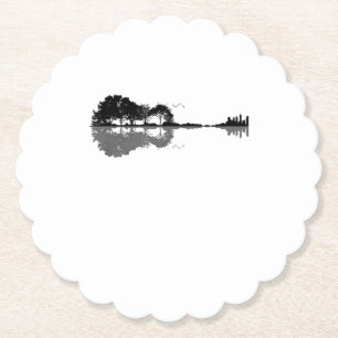 Acoustic Guitar Nature Est Music Bass Guitarist Paper Coaster