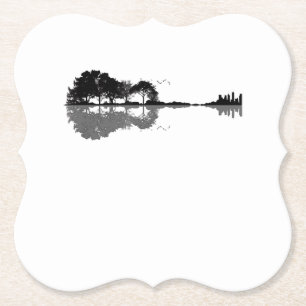 Acoustic Guitar Nature Est Music Bass Guitarist Paper Coaster