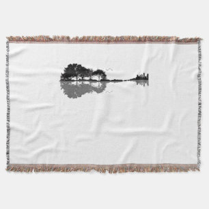 Acoustic Guitar Nature Est Music Bass Guitarist Throw Blanket