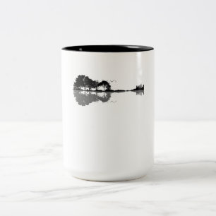 Acoustic Guitar Nature Est Music Bass Guitarist Two-Tone Coffee Mug