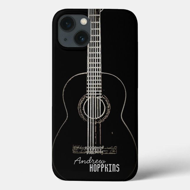 Acoustic Guitar Personalised Case-Mate iPhone Case (Back)