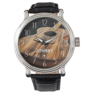 Acoustic Guitar Personalised Watch