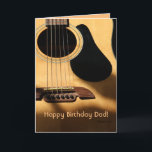 Acoustic Guitar Photograph, Happy Birthday Dad! Card<br><div class="desc">Acoustic Guitar Photograph,  Happy Birthday Dad! You can easily add your own text on front and inside this great birthday greeting card. Guitar photograph by Cherie's Art</div>