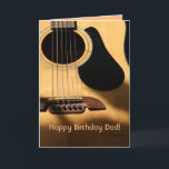 Acoustic Guitar Photograph, Happy Birthday Dad! Card<br><div class="desc">Acoustic Guitar Photograph,  Happy Birthday Dad! You can easily add your own text on front and inside this great birthday greeting card. Guitar photograph by Cherie's Art</div>