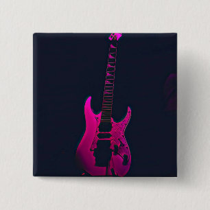 Acoustic guitar player gift 15 cm square badge