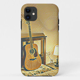 Acoustic guitar player gift iPhone 11 case