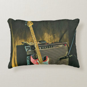 Acoustic guitar player gift decorative cushion