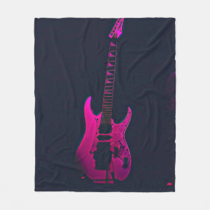 Acoustic guitar player gift fleece blanket