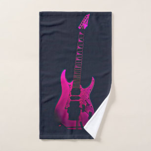 Acoustic guitar player gift hand towel