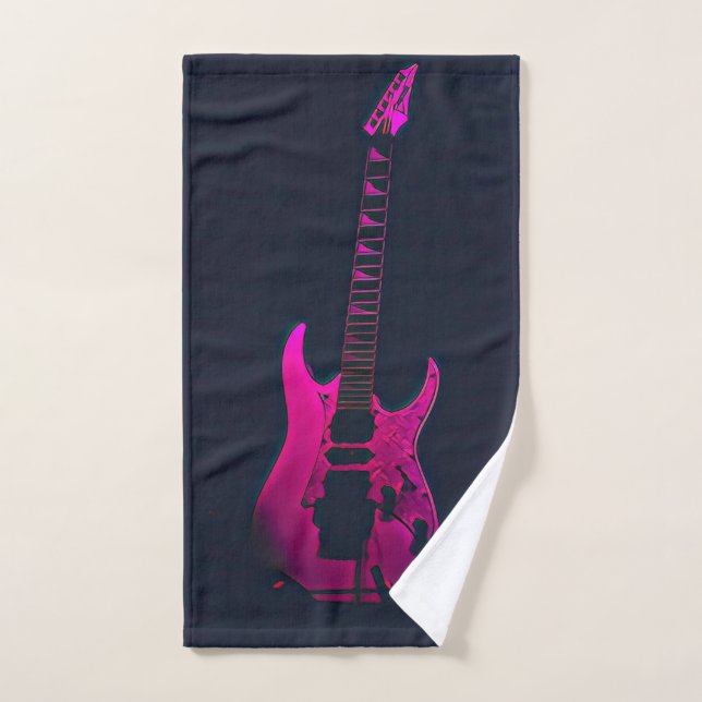 Acoustic guitar player gift hand towel (Hand Towel)