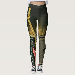 Acoustic guitar player gift leggings