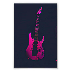 Acoustic guitar player gift photo print