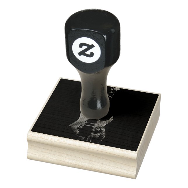 Acoustic guitar player gift rubber stamp (Stamp)