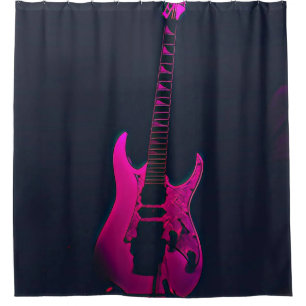 Acoustic guitar player gift shower curtain