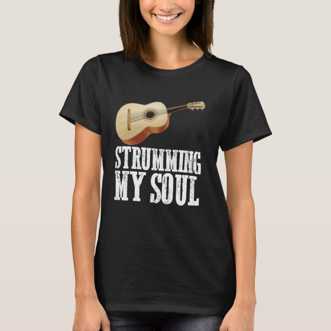 Acoustic Guitar Player Music Musician Guitarist Pl T-Shirt (Front)