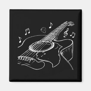 Acoustic Guitar Player Musician Gift Magnet