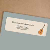 Acoustic Guitar Return Address Label