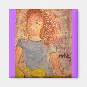 acoustic guitar sand sketch magnet