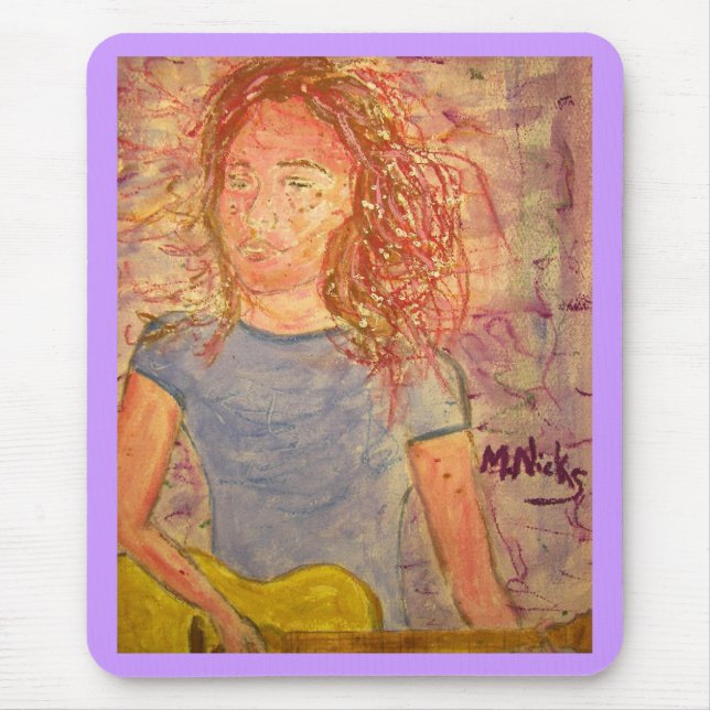 acoustic guitar sand sketch mouse mat (Front)