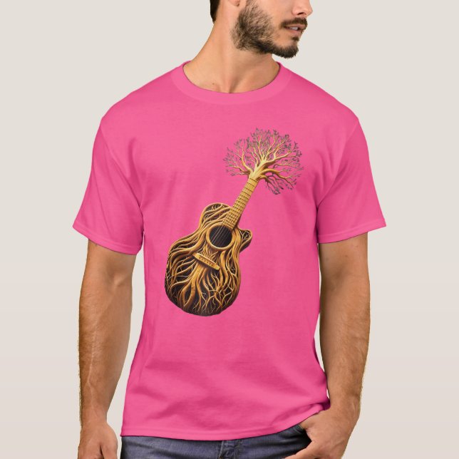 Acoustic Guitar Shirt Tree Of Life Guitar Player G (Front)