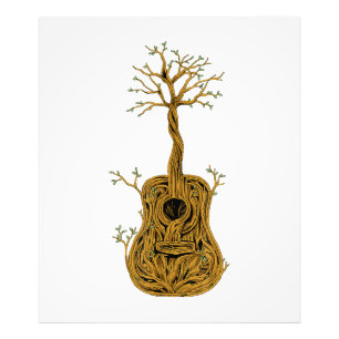 Acoustic Guitar Shirt Tree of Life Guitar Player G Photo Print