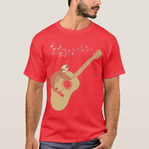 Acoustic Guitar Sloth Hug52 T-Shirt