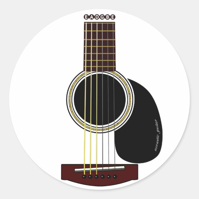 acoustic guitar sticker (Front)