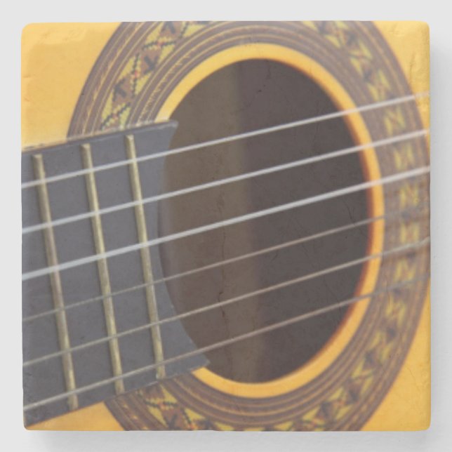 Acoustic Guitar Stone Coaster (Front)