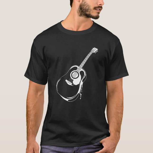 Acoustic Guitar T-Shirt - Musician Player Guitaris (Front)