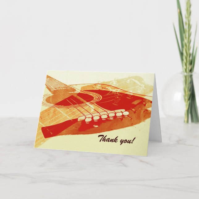 acoustic guitar thank you card (Front)