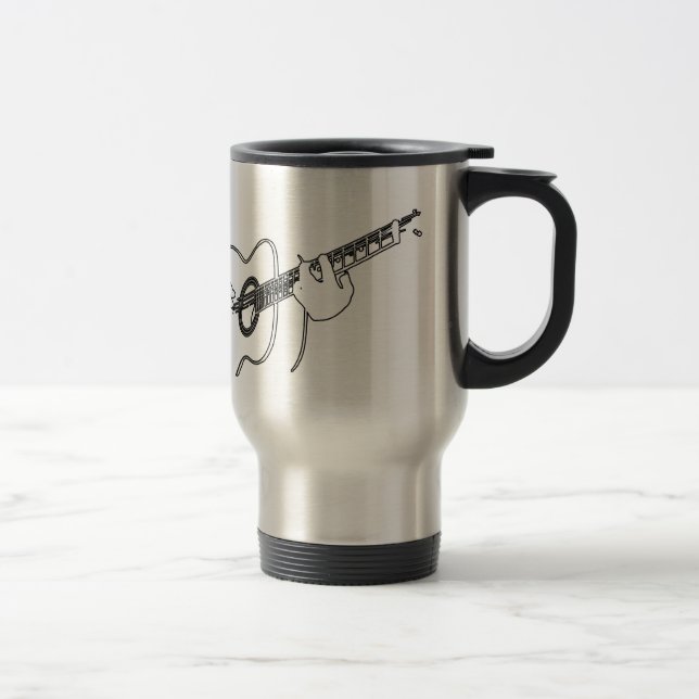 acoustic guitar travel mug (Right)