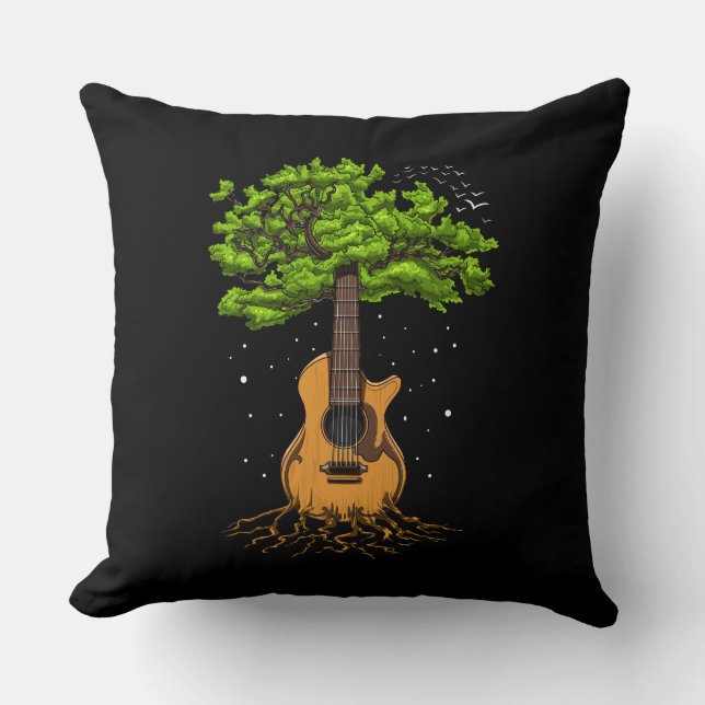 Acoustic Guitar Tree Of Life Cushion (Front)