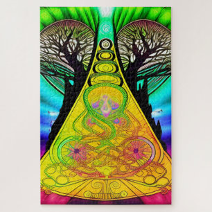 Acoustic Guitar Tree of Life Fantasy    Jigsaw Puzzle