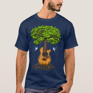 Acoustic Guitar Tree of Life Nature Guitarist 3 T-Shirt