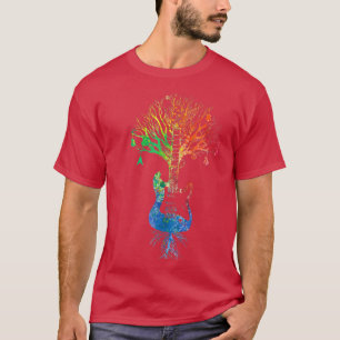 Acoustic Guitar Tree Of Life Nature Vintage Music T-Shirt