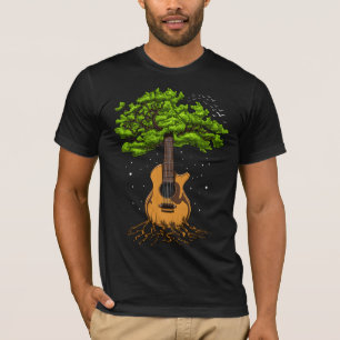 Acoustic Guitar Tree Of Life T-Shirt