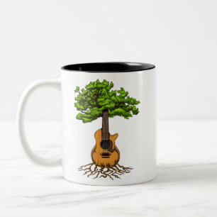 Acoustic Guitar Tree Of Life Two-Tone Coffee Mug