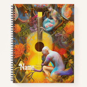 Acoustic Guitar Tree of Life with Man Notebook