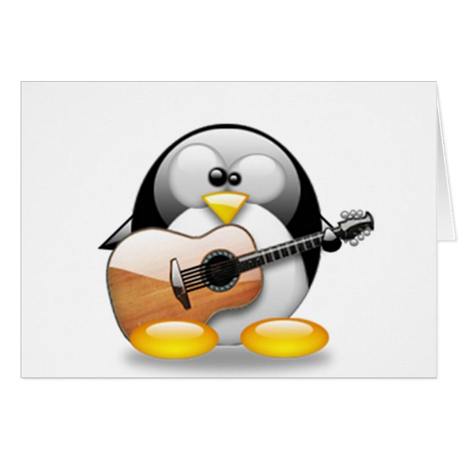 Acoustic Guitar Tux (Linux Tux) (Front Horizontal)