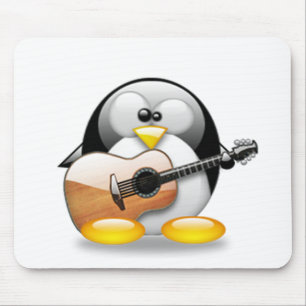 Acoustic Guitar Tux (Linux Tux) Mouse Mat