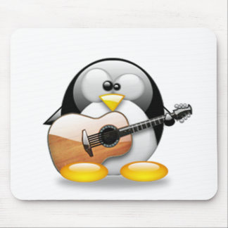 Acoustic Guitar Tux (Linux Tux) Mouse Mat