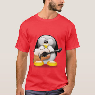 Acoustic Guitar Tux (Linux Tux) T-Shirt