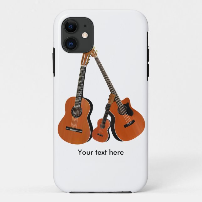 Acoustic Guitar Ukulele and Acoustic Bass Case-Mate iPhone Case (Back)