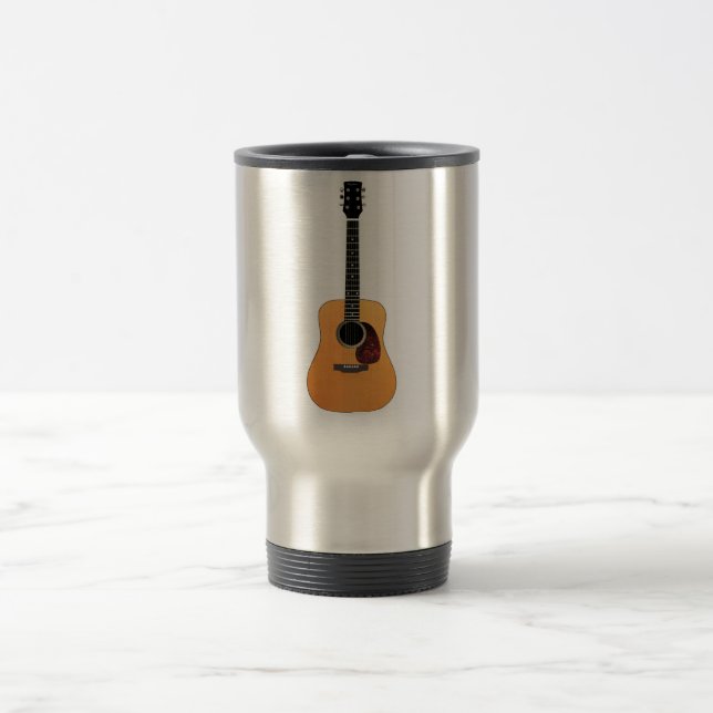 Acoustic Guitar vertical Travel Mug (Center)
