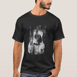 Acoustic Guitar, Vintage, Distressed, Rock & Roll T-Shirt