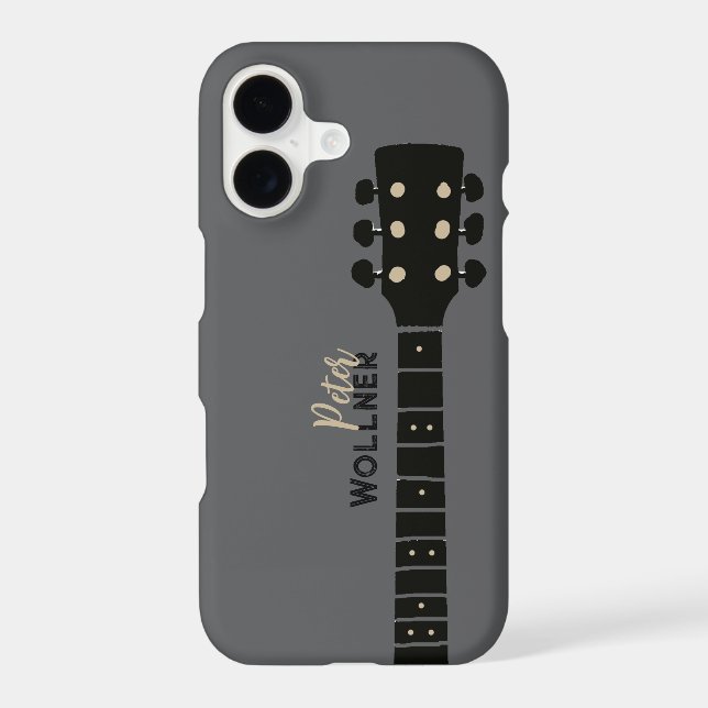 Acoustic Guitar with Name grey  (Back)