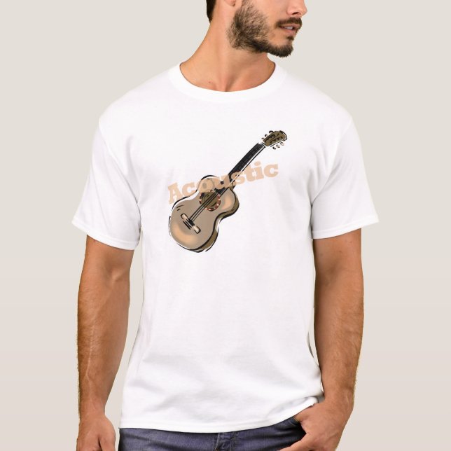acoustic guitar with text T-Shirt (Front)