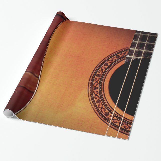 Acoustic Guitar Wrapping Paper (Unrolled)