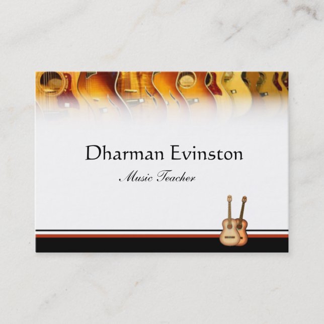 Acoustic Guitars Business Card (Front)